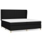 vidaXL Cama box spring con colchón tela negro 200x200 cm vidaXL Cama box spring con colchón tela negro 200x200 cm