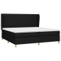 vidaXL Cama box spring con colchón tela negro 200x200 cm vidaXL Cama box spring con colchón tela negro 200x200 cm