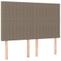 vidaXL Cama box spring con colchón tela gris taupe 140x200 cm vidaXL Cama box spring con colchón tela gris taupe 140x200 cm