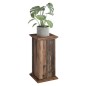 FMD Mesa decorativa con puerta color oscuro old style 57,4 cm