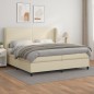 vidaXL Cama box spring con colchón cuero sintético crema 200x200 cm vidaXL Cama box spring con colchón cuero sintético crema 200x200 cm