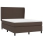 vidaXL Cama box spring con colchón cuero sintético marrón 140x190 cm vidaXL Cama box spring con colchón cuero sintético marrón 140x190 cm