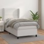 vidaXL Cama box spring con colchón cuero sintético blanco 90x190 cm vidaXL Cama box spring con colchón cuero sintético blanco 90x190 cm
