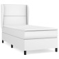 vidaXL Cama box spring con colchón cuero sintético blanco 90x190 cm vidaXL Cama box spring con colchón cuero sintético blanco 90x190 cm