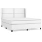 vidaXL Cama box spring con colchón cuero sintético blanco 180x200 cm vidaXL Cama box spring con colchón cuero sintético blanco 180x200 cm