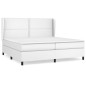 vidaXL Cama box spring con colchón cuero sintético blanco 200x200 cm vidaXL Cama box spring con colchón cuero sintético blanco 200x200 cm