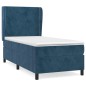 vidaXL Cama box spring con colchón terciopelo azul oscuro 100x200 cm vidaXL Cama box spring con colchón terciopelo azul oscuro 100x200 cm
