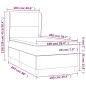vidaXL Cama box spring con colchón terciopelo azul oscuro 100x200 cm vidaXL Cama box spring con colchón terciopelo azul oscuro 100x200 cm