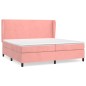 vidaXL Cama box spring con colchón terciopelo rosa 200x200 cm vidaXL Cama box spring con colchón terciopelo rosa 200x200 cm