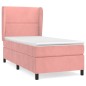 vidaXL Cama box spring con colchón terciopelo rosa 100x200 cm vidaXL Cama box spring con colchón terciopelo rosa 100x200 cm