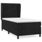 vidaXL Cama box spring con colchón terciopelo negro 80x200 cm vidaXL Cama box spring con colchón terciopelo negro 80x200 cm