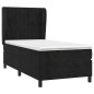 vidaXL Cama box spring con colchón terciopelo negro 80x200 cm vidaXL Cama box spring con colchón terciopelo negro 80x200 cm