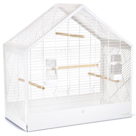 Beeztees Jaula de pájaros Yara metal blanca 71x35x70 cm