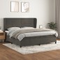 vidaXL Cama box spring con colchón terciopelo gris oscuro 200x200 cm