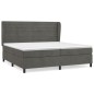 vidaXL Cama box spring con colchón terciopelo gris oscuro 200x200 cm