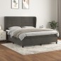 vidaXL Cama box spring con colchón terciopelo gris oscuro 180x200 cm vidaXL Cama box spring con colchón terciopelo gris oscuro 180x200 cm