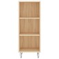 vidaXL Aparador de madera contrachapada color roble 34,5x32,5x180 cm