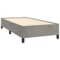 vidaXL Cama box spring con colchón terciopelo gris claro 90x190 cm vidaXL Cama box spring con colchón terciopelo gris claro 90x190 cm