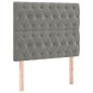 vidaXL Cama box spring con colchón terciopelo gris claro 90x190 cm vidaXL Cama box spring con colchón terciopelo gris claro 90x190 cm