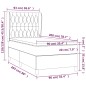 vidaXL Cama box spring con colchón terciopelo gris claro 90x190 cm vidaXL Cama box spring con colchón terciopelo gris claro 90x190 cm