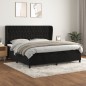 vidaXL Cama box spring con colchón terciopelo negro 200x200 cm vidaXL Cama box spring con colchón terciopelo negro 200x200 cm