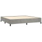 vidaXL Cama box spring con colchón terciopelo gris claro 200x200 cm vidaXL Cama box spring con colchón terciopelo gris claro 200x200 cm