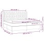 vidaXL Cama box spring con colchón terciopelo gris claro 200x200 cm vidaXL Cama box spring con colchón terciopelo gris claro 200x200 cm
