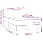 vidaXL Cama box spring con colchón tela marrón oscuro 90x190 cm vidaXL Cama box spring con colchón tela marrón oscuro 90x190 cm
