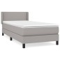 vidaXL Cama box spring con colchón tela gris claro 90x200 cm vidaXL Cama box spring con colchón tela gris claro 90x200 cm