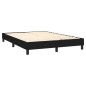 vidaXL Cama box spring con colchón tela negro 140x190 cm vidaXL Cama box spring con colchón tela negro 140x190 cm