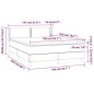vidaXL Cama box spring con colchón tela gris claro 140x200 cm vidaXL Cama box spring con colchón tela gris claro 140x200 cm