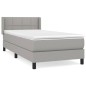 vidaXL Cama box spring con colchón tela gris claro 90x190 cm vidaXL Cama box spring con colchón tela gris claro 90x190 cm