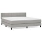 vidaXL Cama box spring con colchón tela gris claro 180x200 cm vidaXL Cama box spring con colchón tela gris claro 180x200 cm
