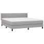 vidaXL Cama box spring con colchón tela gris claro 180x200 cm vidaXL Cama box spring con colchón tela gris claro 180x200 cm
