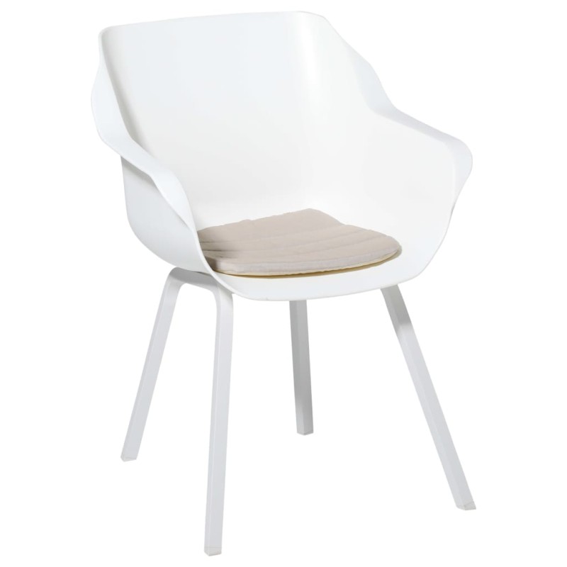 Madison Cojín para silla de comedor Panama lino blanco 40x40 cm Madison Cojín para silla de comedor Panama lino blanco 40x40 cm