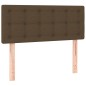 vidaXL Cama box spring con colchón tela marrón oscuro 90x200 cm vidaXL Cama box spring con colchón tela marrón oscuro 90x200 cm