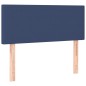 vidaXL Cama box spring con colchón tela azul 80x200 cm
