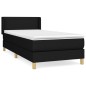 vidaXL Cama box spring con colchón tela negro 80x200 cm vidaXL Cama box spring con colchón tela negro 80x200 cm