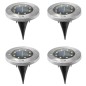 HI Juego de focos LED solares de suelo para jardín 4 unidades HI Juego de focos LED solares de suelo para jardín 4 unidades