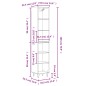 vidaXL Aparador de madera contrachapada color roble 34,5x32,5x180 cm
