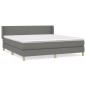 vidaXL Cama box spring con colchón tela gris oscuro 160x200 cm vidaXL Cama box spring con colchón tela gris oscuro 160x200 cm