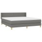 vidaXL Cama box spring con colchón tela gris oscuro 160x200 cm vidaXL Cama box spring con colchón tela gris oscuro 160x200 cm