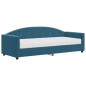 vidaXL Sofá cama con colchón terciopelo azul 80x200 cm