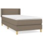 vidaXL Cama box spring con colchón tela gris taupe 90x190 cm vidaXL Cama box spring con colchón tela gris taupe 90x190 cm