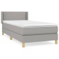 vidaXL Cama box spring con colchón tela gris claro 100x200 cm vidaXL Cama box spring con colchón tela gris claro 100x200 cm