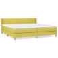 vidaXL Cama box spring con colchón tela verde 200x200 cm vidaXL Cama box spring con colchón tela verde 200x200 cm