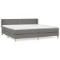 vidaXL Cama box spring con colchón tela gris oscuro 200x200 cm vidaXL Cama box spring con colchón tela gris oscuro 200x200 cm