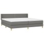 vidaXL Cama box spring con colchón tela gris oscuro 200x200 cm vidaXL Cama box spring con colchón tela gris oscuro 200x200 cm