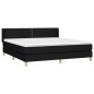 vidaXL Cama box spring con colchón tela negro 180x200 cm vidaXL Cama box spring con colchón tela negro 180x200 cm