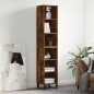 vidaXL Aparador alto contrachapada roble ahumado 34,5x32,5x180 cm vidaXL Aparador alto contrachapada roble ahumado 34,5x32,5x180 cm